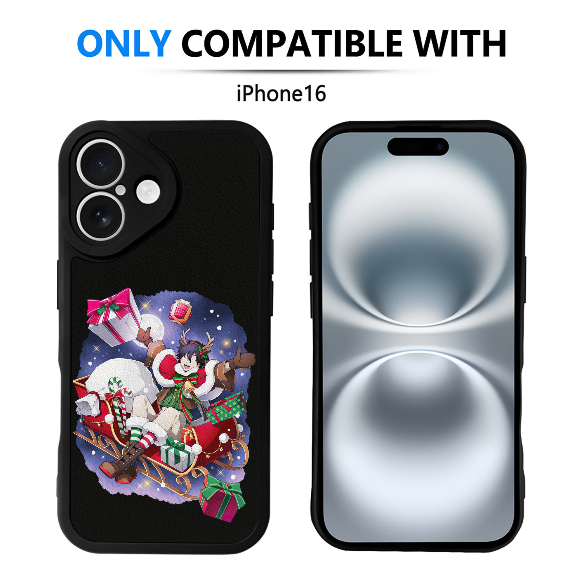 （画像用） 文豪ストレイドッグス Bungo Stray Dogs 【iPhone 16シリーズ対応】シリコンスマホケース（レザー調） 材質：シリコン